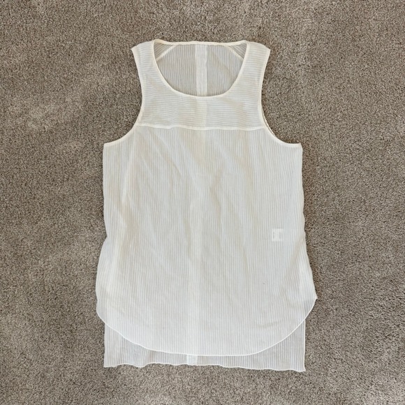 rag & bone Tops - Rag & Bone White Striped Silk Sleeveless Tunic Tank Top‎ Small